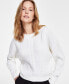 ფოტო #3 პროდუქტის Women's Ribbed Cable-Knit Sweater