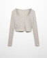 ფოტო #3 პროდუქტის Women's Knitted Cropped Cardigan