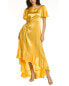 Фото #1 товара Cinq À Sept Patti Silk Midi Dress Women's Yellow 2