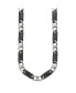 Stainless Steel Polished Black IP-plated Link 24 inch Necklace