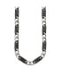 Фото #3 товара Stainless Steel Polished Black IP-plated Link 24 inch Necklace