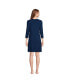 ფოტო #2 პროდუქტის Women's Pointelle Rib 3/4 Sleeve Knee Length Nightgown