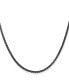 Chisel polished Blue and Grey IP-plated 2.5mm Box Chain Necklace