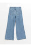 Фото #2 товара LCW Jeans Wideleg Yırtık Detaylı Kadın Jean Pantolon