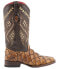 Фото #1 товара Ferrini Bronco Pirarucu Embroidery Square Toe Cowboy Womens Brown Dress Boots 9