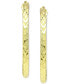 ფოტო #3 პროდუქტის Small Textured Hoop Earrings in 18k Gold-Plated Sterling Silver, 3/4", Created for Macy's