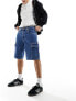 Фото #1 товара Calvin Klein Jeans 90s loose cargo denim shorts in mid wash