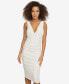 Women's Sequined Ruched Midi Dress