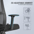 Фото #5 товара Duwinson Ergonomic Desk Chair with Adjustable Armrest, Mesh Office Chair, Rocker Function, Adjustable Headrest, Lumbar Support, Height Adjustable (Black-PI)