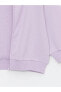 Kapüşonlu Uzun Kollu Kız Bebek Fermuarlı Sweatshirt