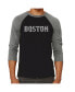 Фото #1 товара Boston Neighborhoods Men's Raglan Word Art T-shirt