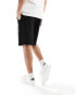 Фото #4 товара Calvin Klein shadow embossed logo jersey shorts in black