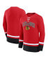 Фото #1 товара Men's Red Chicago Blackhawks Back Pass Lace-Up Long Sleeve T-shirt