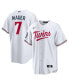 Фото #1 товара Men's Joe Mauer White Minnesota Twins 2024 Baseball Hall of Fame Home Replica Player Jersey