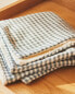 Gingham baby towel