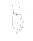 ფოტო #2 პროდუქტის Nautical Beach Starfish Synthetic Blue Opal Bangle Bracelet For Women Sterling Silver