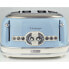 Toaster 4 Scheiben Vintage 1600 W Blau