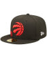 Фото #4 товара Men's Black Toronto Raptors Side Split 59FIFTY Fitted Hat