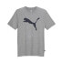 Puma Essential Cat Logo Crew Neck Short Sleeve T-Shirt Mens Grey Casual Tops 67