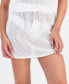 ფოტო #1 პროდუქტის Juniors' Pointelle Drawstring Skirt Cover-Up, Created for Macy's