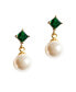 ფოტო #2 პროდუქტის Diana — Zircon pearl drop earrings