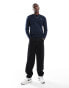 PS Paul Smith crew neck knit jumper with icon zebra logo in navy