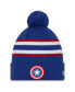 Фото #1 товара Men's and Women's Black Captain America Cuffed Knit Hat with Pom