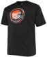 Фото #4 товара Men's Big and Tall Black Cleveland Browns Color Pop T-shirt