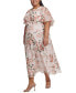 Фото #4 товара Plus Size Smocked-Waist Dress
