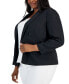 Plus Size Shawl Collar Open Front Blazer