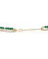 ფოტო #4 პროდუქტის Cultured Freshwater Pearl (3 - 3-1/2mm), Jade, & Beaded Chain Triple Strand Layered Necklace in 14k Gold-Plated Sterling Silver, 16-1/4 + 1" extender