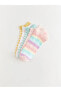 Фото #2 товара Pamuk karışımlı Esnek kumaştan Kız Çocuk Patik Çorap 5'li