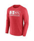 Фото #2 товара Men's Heather Red Atlanta Hawks Three-Point Play T-shirt