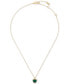 ფოტო #1 პროდუქტის Cubic Zirconia Heart Halo Pendant Necklace, 16" + 3" extender