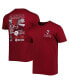 Фото #4 товара Men's Crimson Alabama Crimson Tide Vintage-Inspired Through the Years 2-Hit T-shirt
