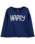 Фото #2 товара Toddler Happy Cotton Blend Peplum Tee 3T