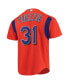 Фото #4 товара Men's Mike Piazza Orange New York Mets Cooperstown Collection Mesh Batting Practice Jersey