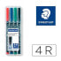 STAEDTLER Lumocolor 318 wp marker pen 4 units