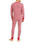 ფოტო #2 პროდუქტის Men's Long John Sleep Pajamas, 2-Piece Set