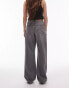 Topshop mid rise Column jeans in dark grey