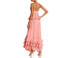 Rococo Sand Womens Ruffled Maxi Dress coral Size XS