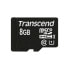 Transcend microSDXC/SDHC Class 10 UHS-I 8GB with Adapter, 8 GB, MicroSDHC, Class 10, MLC, 90 MB/s, Class 1 (U1)