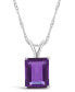 Фото #1 товара Macy's amethyst (3-1/7 ct. t.w.) Pendant Necklace in 14K White Gold