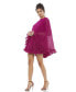 ფოტო #7 პროდუქტის Women's Ieena High Neck Ruffle Hem Cape Mini Dress