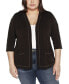 Фото #1 товара Black Label Plus Size Embellished Open-Front Knit Cardigan Sweater