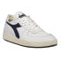Фото #2 товара Diadora Mi Basket Row Cut Lace Up Mens White Sneakers Casual Shoes 176282-C1494