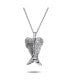 ფოტო #3 პროდუქტის Jewelry Set Amulet Feathered Heart Guardian Angel Wing Pendant Necklace Dangle Earrings For Women Sterling Silver