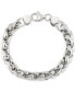 ფოტო #1 პროდუქტის Interlocking Oval Link Bracelet in Stainless Steel