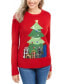 Фото #1 товара Karen Scott Women's Petite Embellished Midnight Presents Sweater Red Combo PL