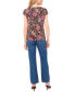 ფოტო #2 პროდუქტის Women's V-Neck Cap-Sleeve Top